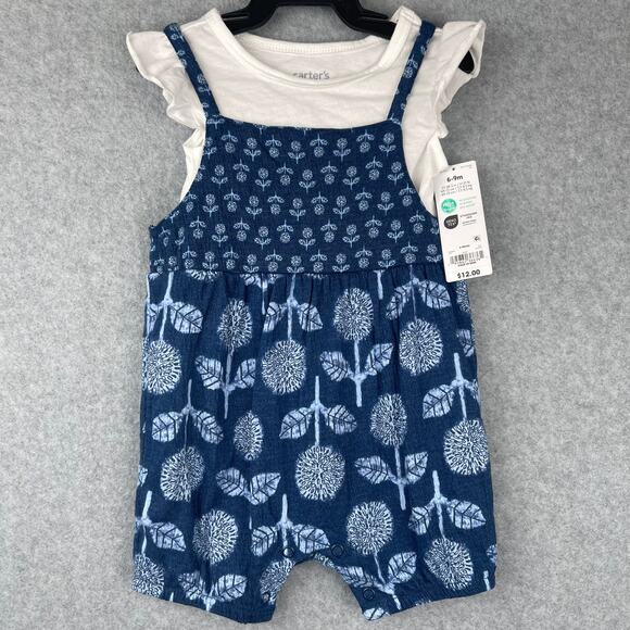 C0076 Carter's Overall 2pc Set Size 6-9 Months - Picture 1 of 3